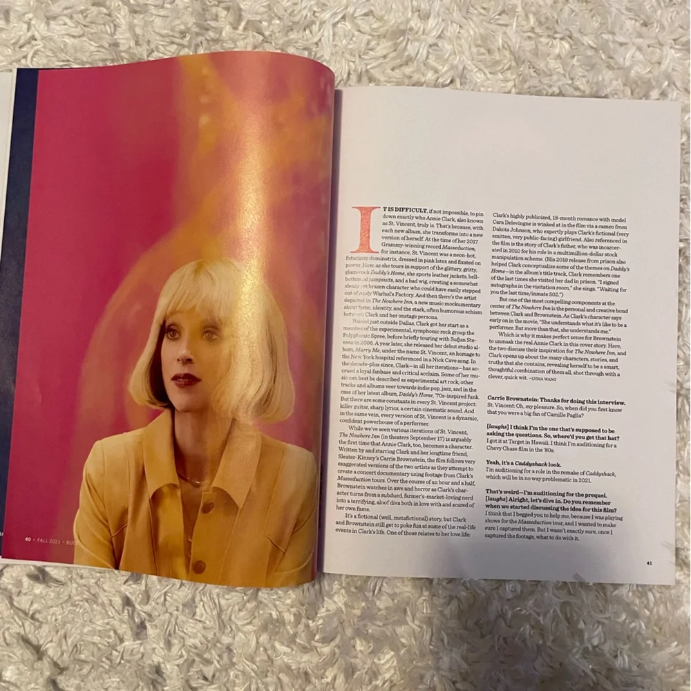 Bust Magazine 2021 St. Vincent Carrie Brownstein Leslie Jordan Courtney Stodden - Picture 6 of 15